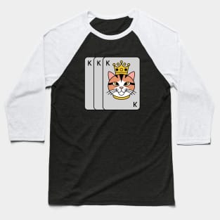 King Cat Card Game Baseball T-Shirt